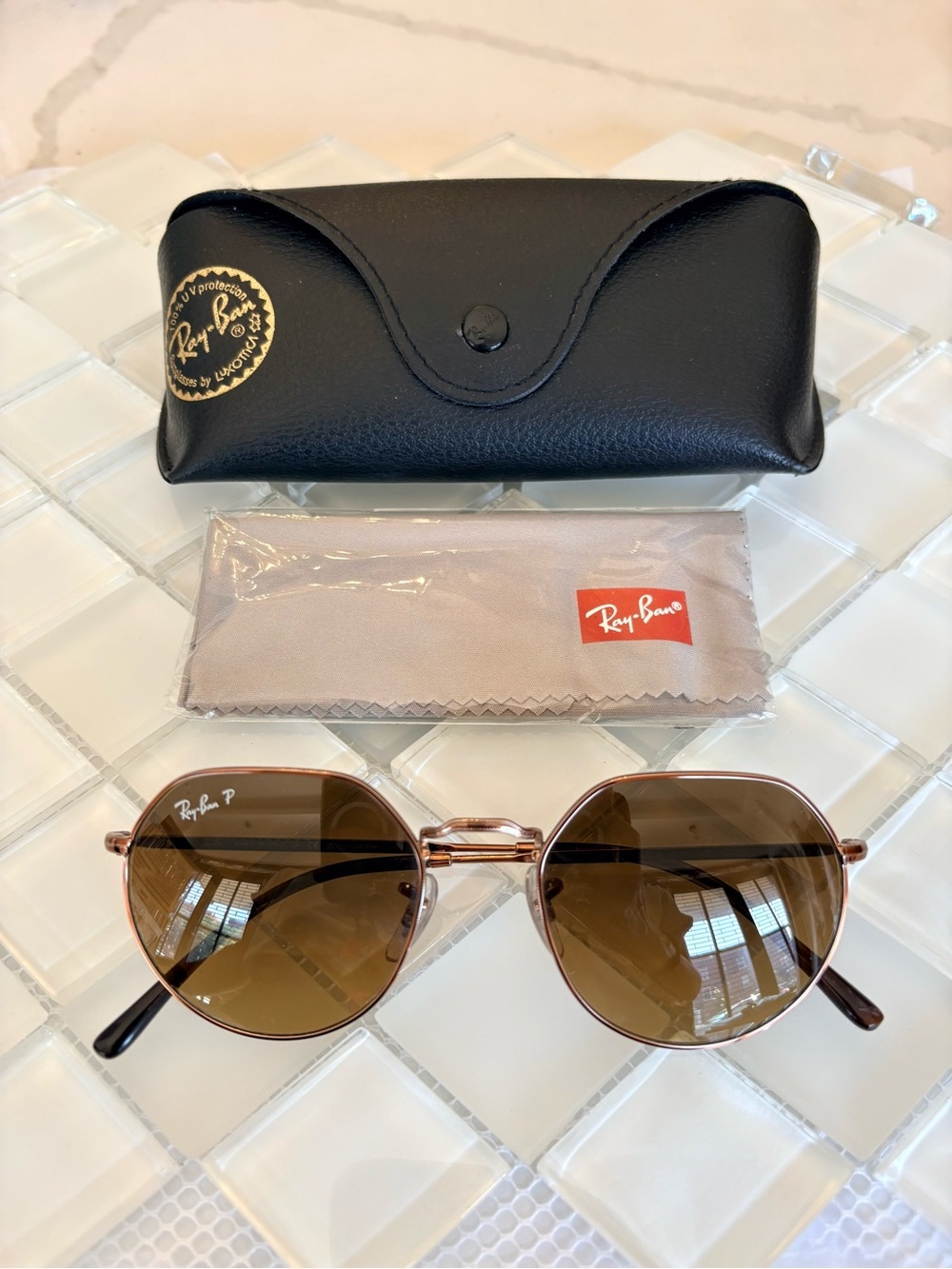 Ray-Ban RB3565 JACK Copper Brown Sunglasses Polarized - Picture 2 of 12